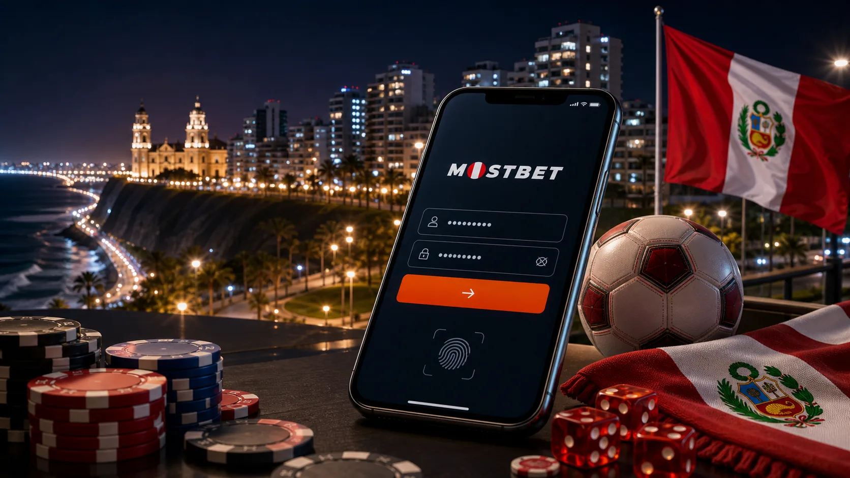 Mostbet Peru login page banner