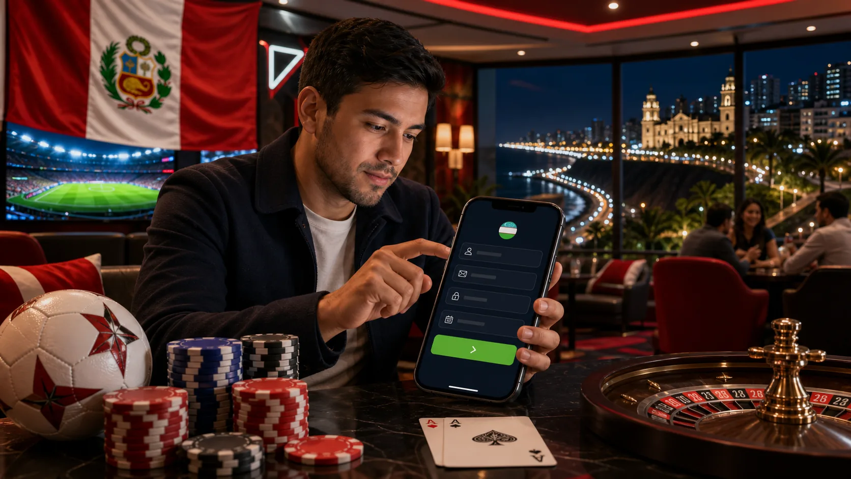Mostbet Peru registration page banner