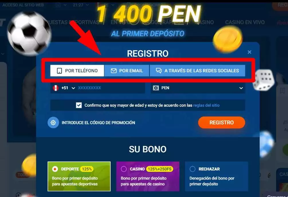 Registro Mostbet.pe online en España, Perú, Chile, Colombia