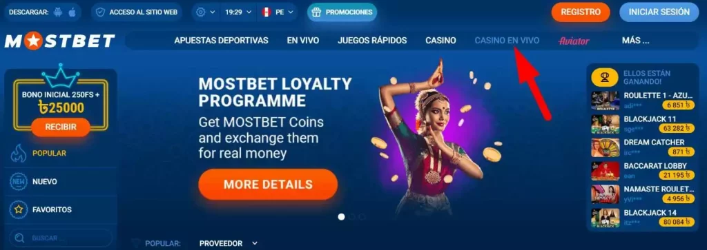 Casino en línea Mostbet